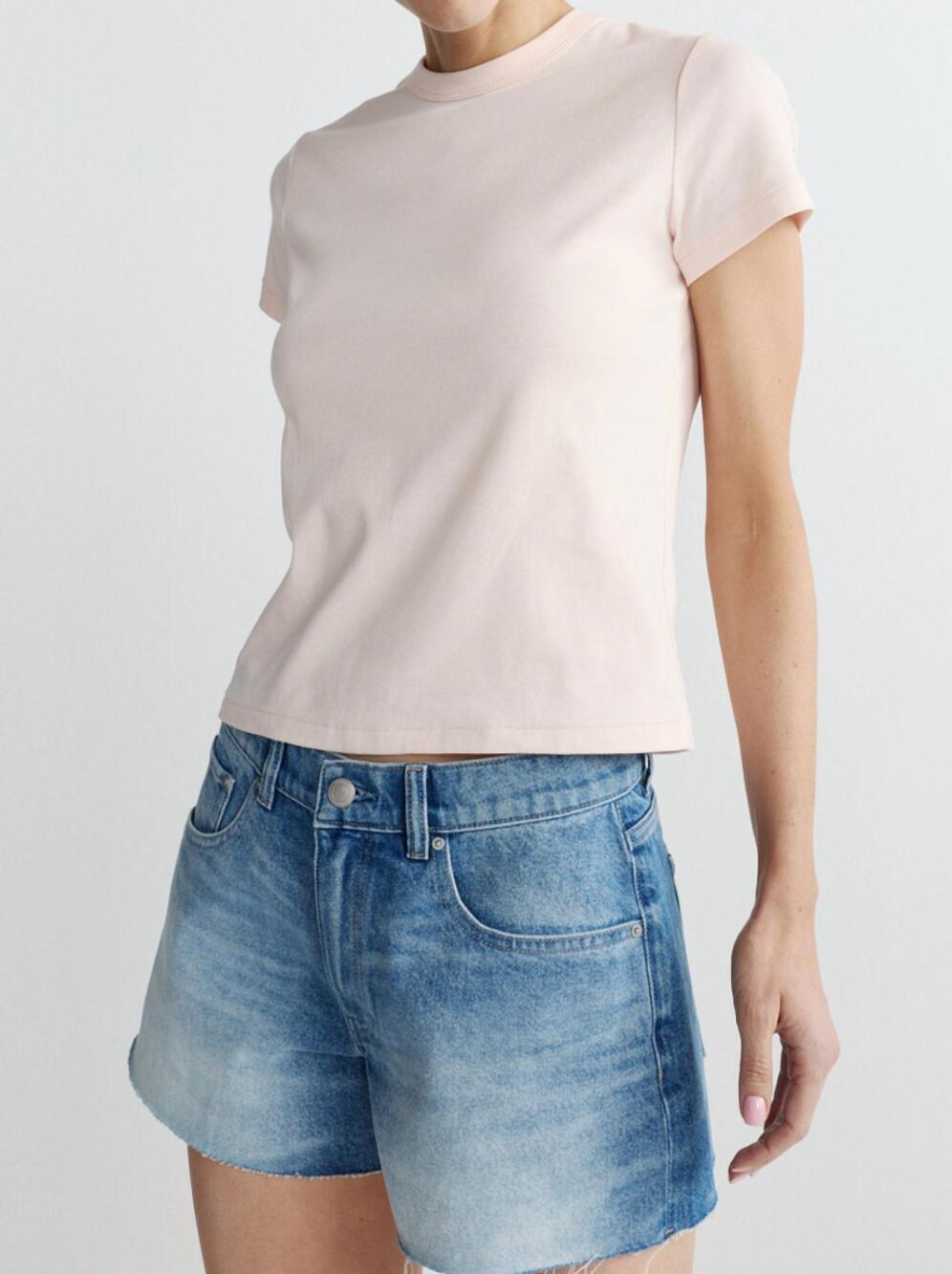 NEW DL1961 - WOMEN'S shrunken t-shirt in ballet